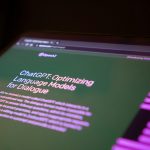 close-up of a computer screen with a blurry background